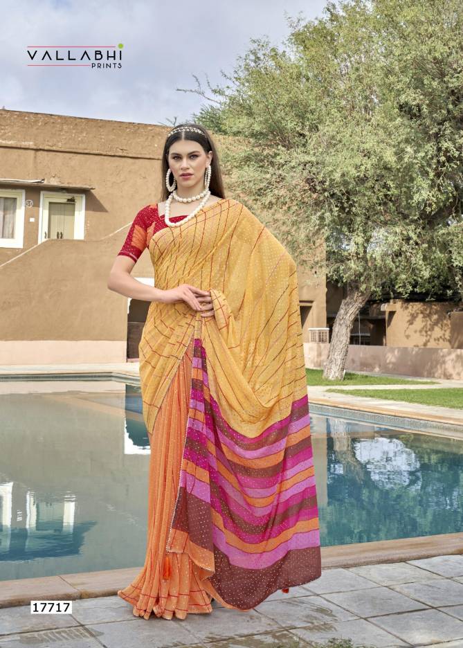 Colourful Vol 2 By Vallabhi Printed Chiffon Sarees Wholesale Price In Surat